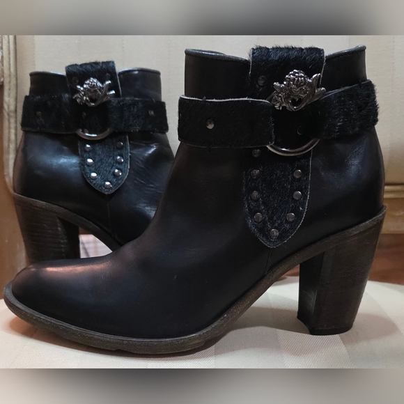 Siren Shoes - SIREN MARK NASON BLACK LEATHER BOOTIES ANKLE BOOTS SIZE 7 RETAIL $395